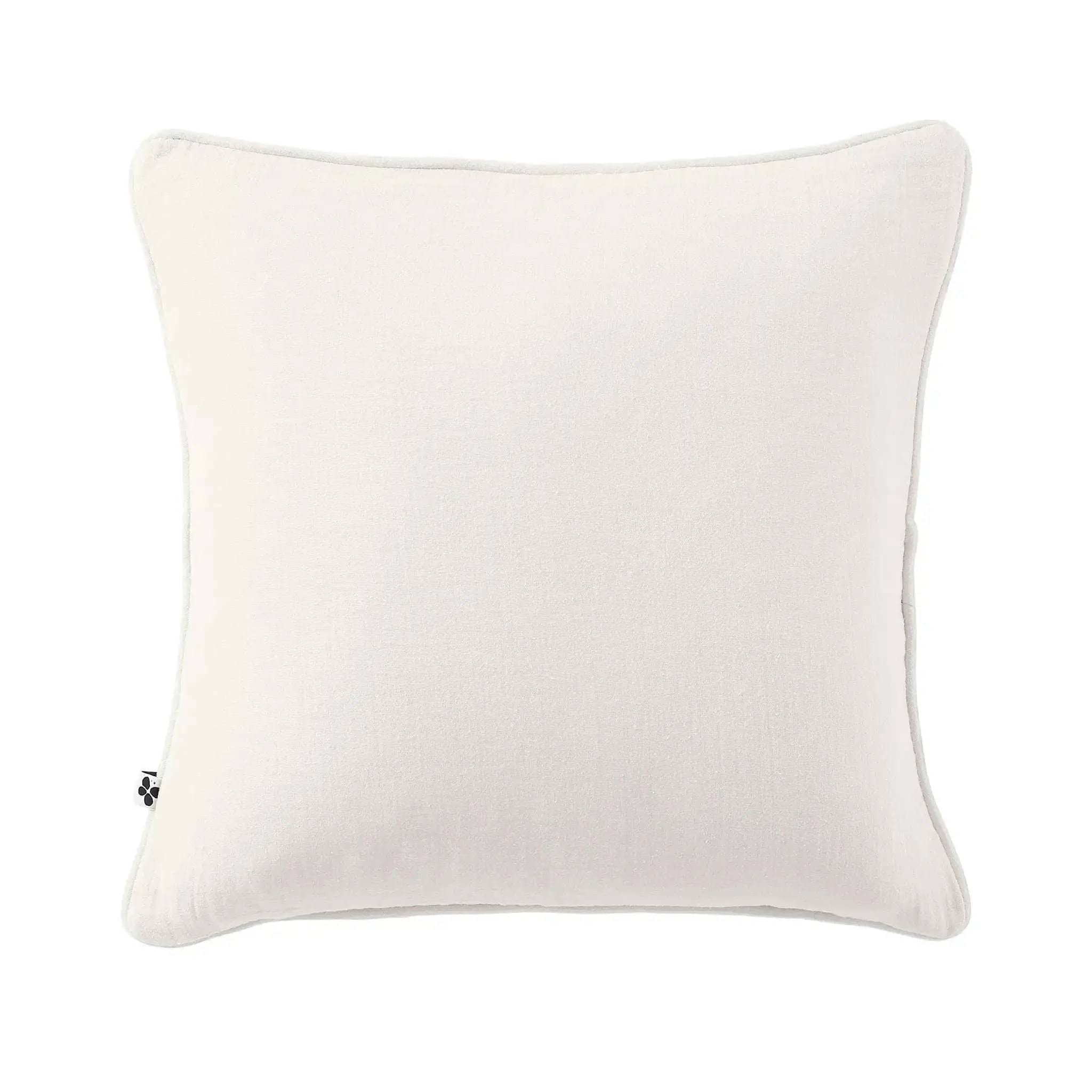Coussin déhoussable avec passepoil Gaze de coton unie GAÏA Chantilly by L'effet papillon