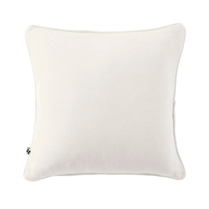 Coussin déhoussable avec passepoil Gaze de coton unie GAÏA Chantilly by L'effet papillon
