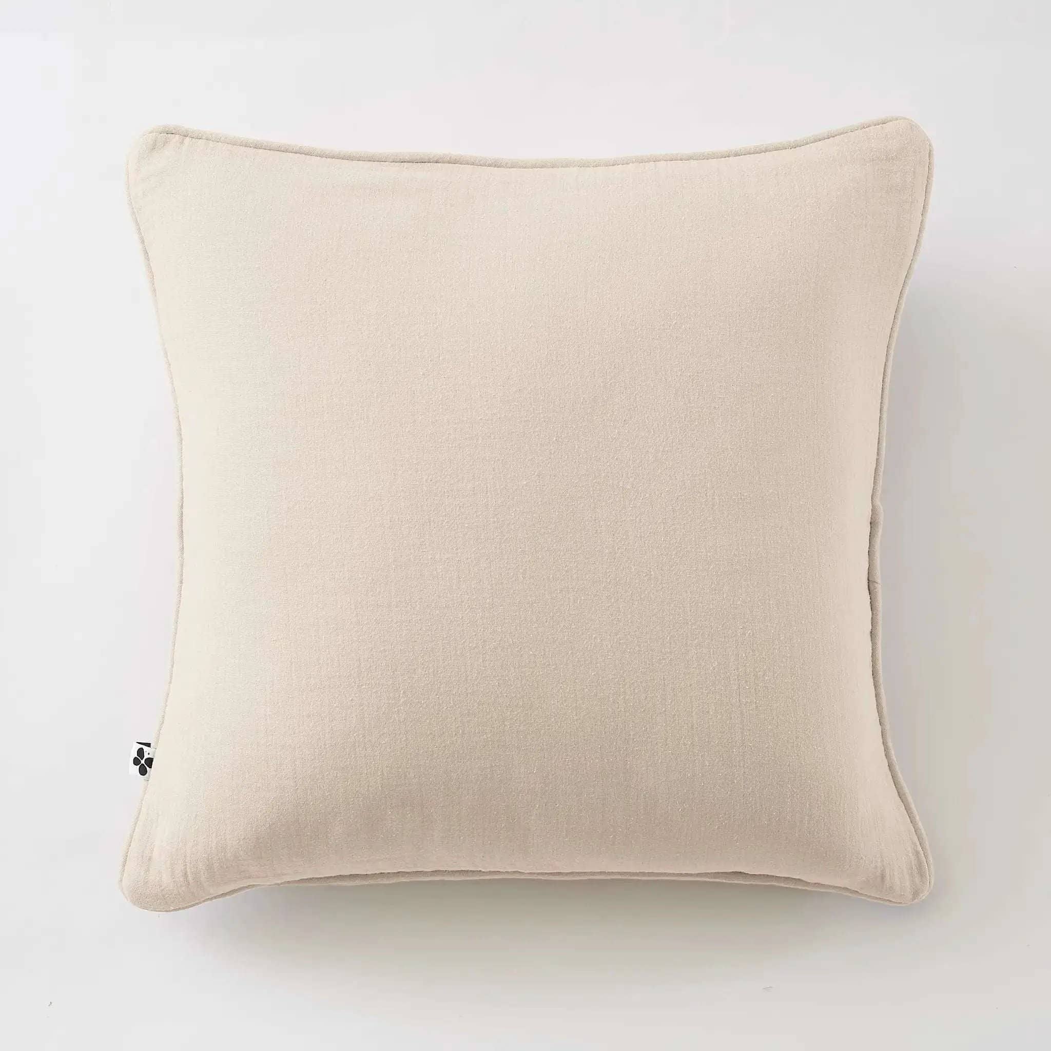 Coussin déhoussable avec passepoil Gaze de coton unie GAÏA Pampa by L'effet papillon