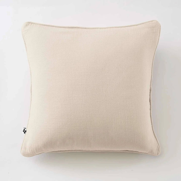 Coussin déhoussable avec passepoil Gaze de coton unie GAÏA Pampa by L'effet papillon