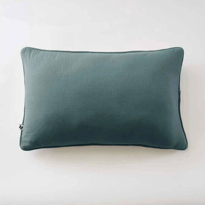 Coussin déhoussable avec passepoil Gaze de coton unie GAÏA Canard by L'effet papillon