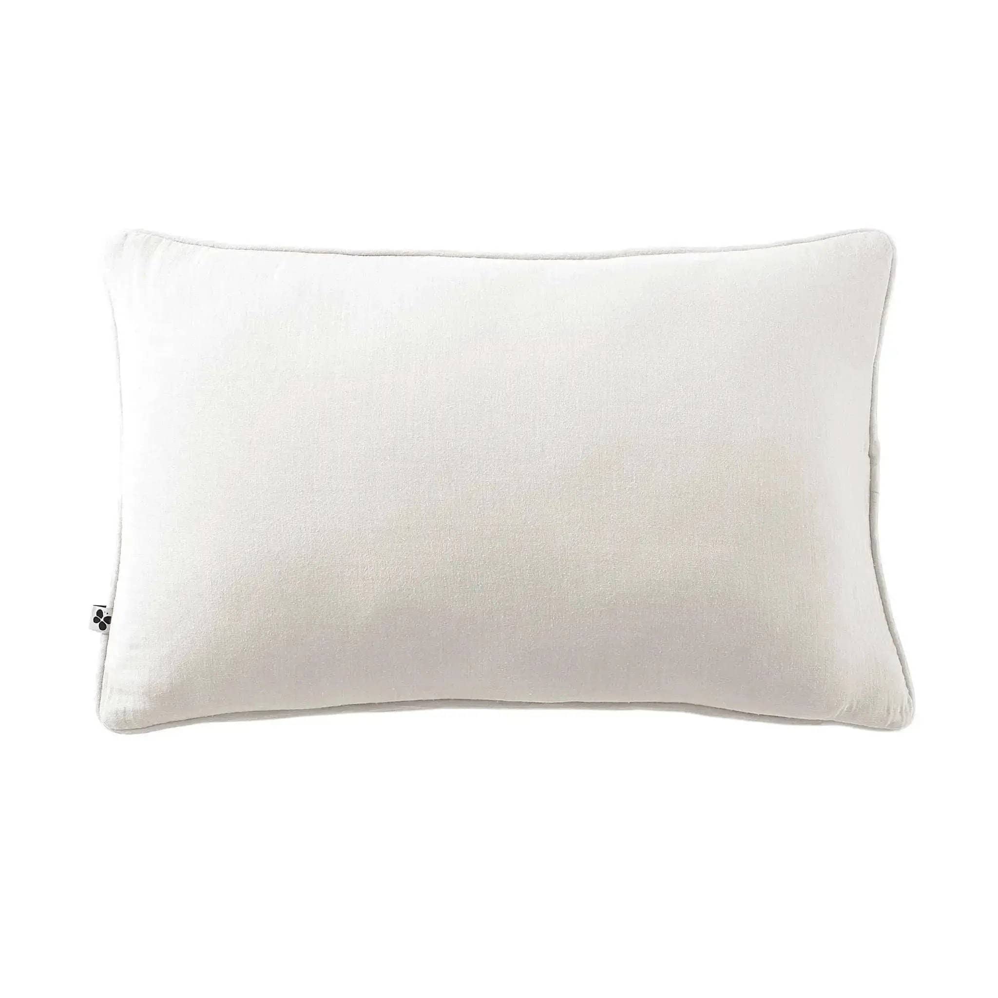 Coussin déhoussable avec passepoil Gaze de coton unie GAÏA Chantilly by L'effet papillon