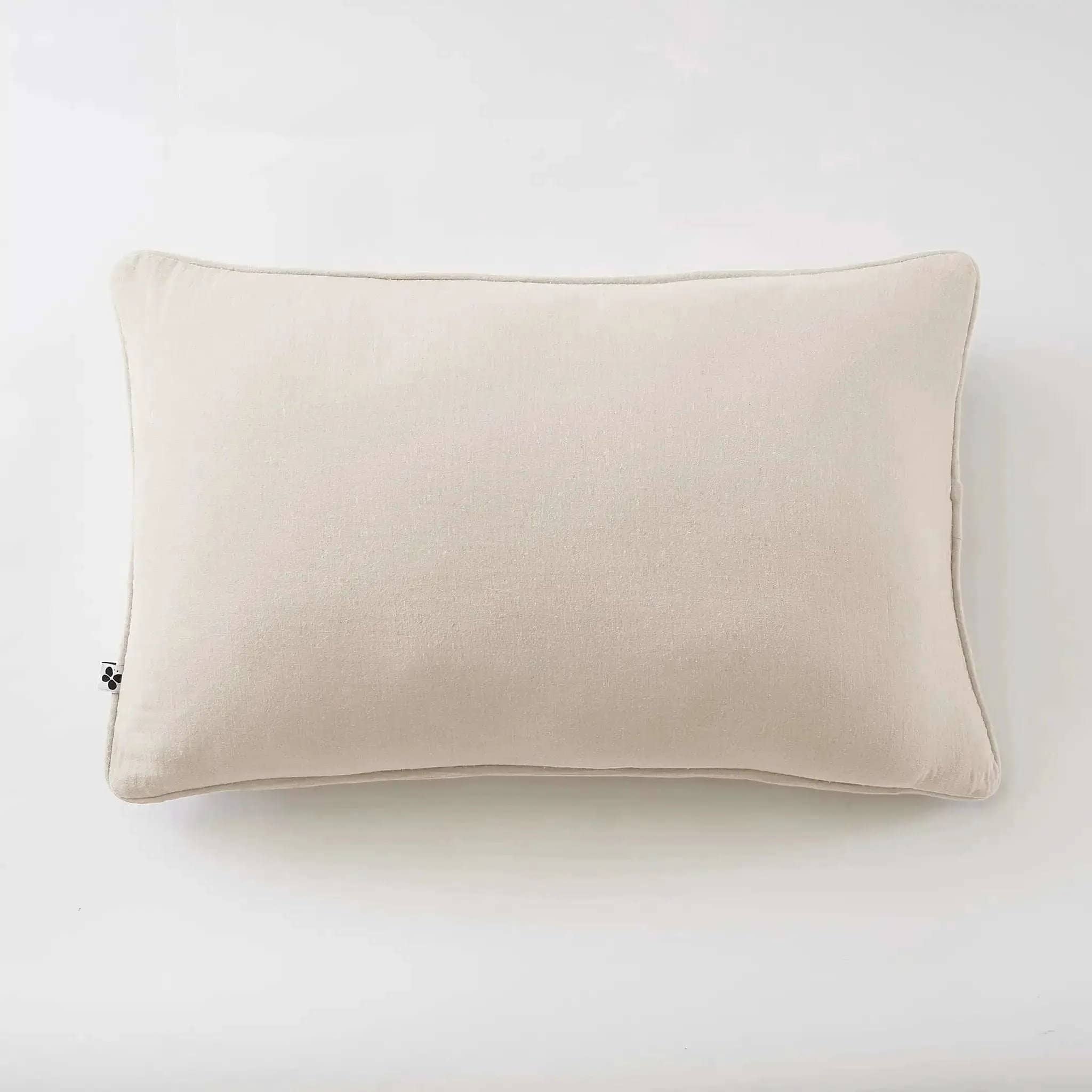 Coussin déhoussable avec passepoil Gaze de coton unie GAÏA Pampa by L'effet papillon