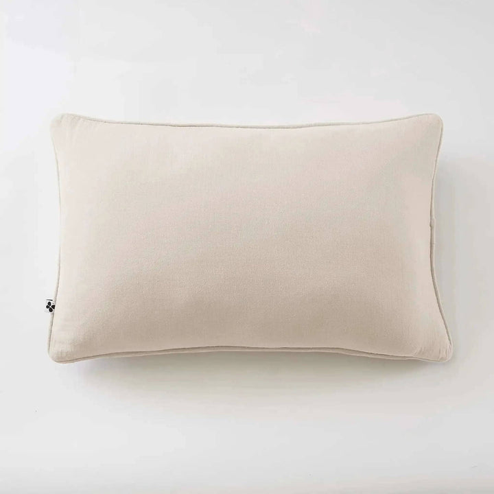 Coussin déhoussable avec passepoil Gaze de coton unie GAÏA Pampa by L'effet papillon