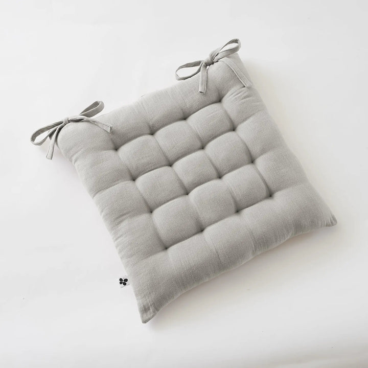 Assise matelassée 16 points 40 x 40 cm Gaze de coton unie GAÏA Nuage by L'effet papillon