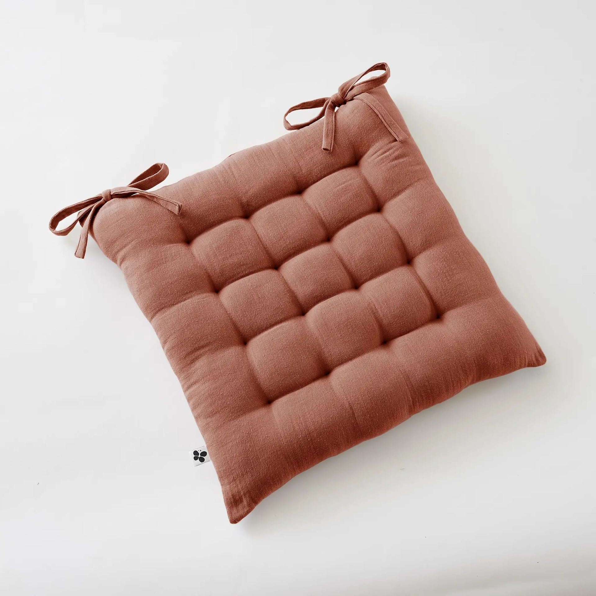 Assise matelassée 16 points 40 x 40 cm Gaze de coton unie GAÏA Terracotta by L'effet papillon