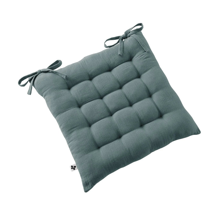 Assise matelassée 16 points 40 x 40 cm Gaze de coton unie GAÏA Canard by L'effet papillon