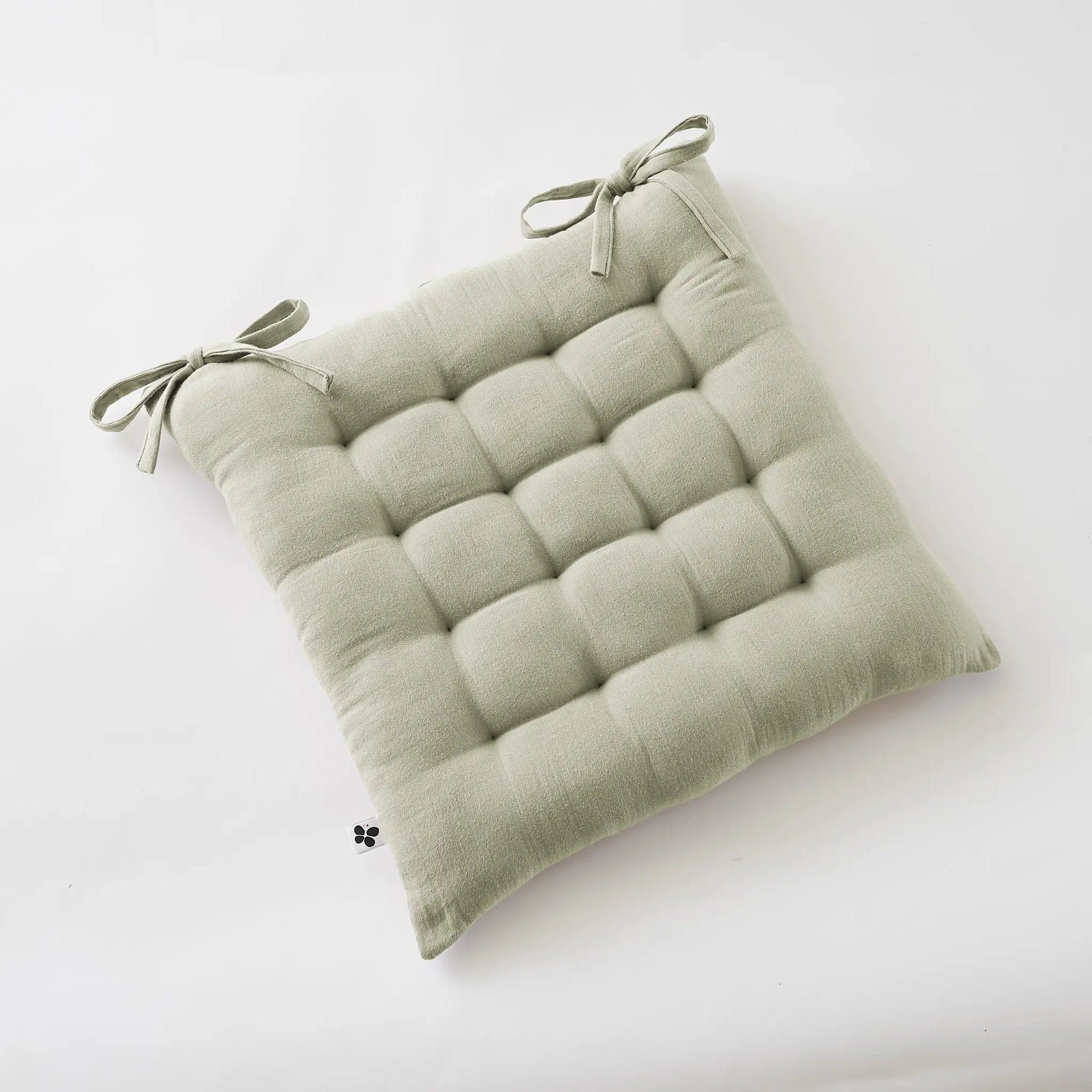 Assise matelassée 16 points 40 x 40 cm Gaze de coton unie GAÏA Vert d'eau by L'effet papillon