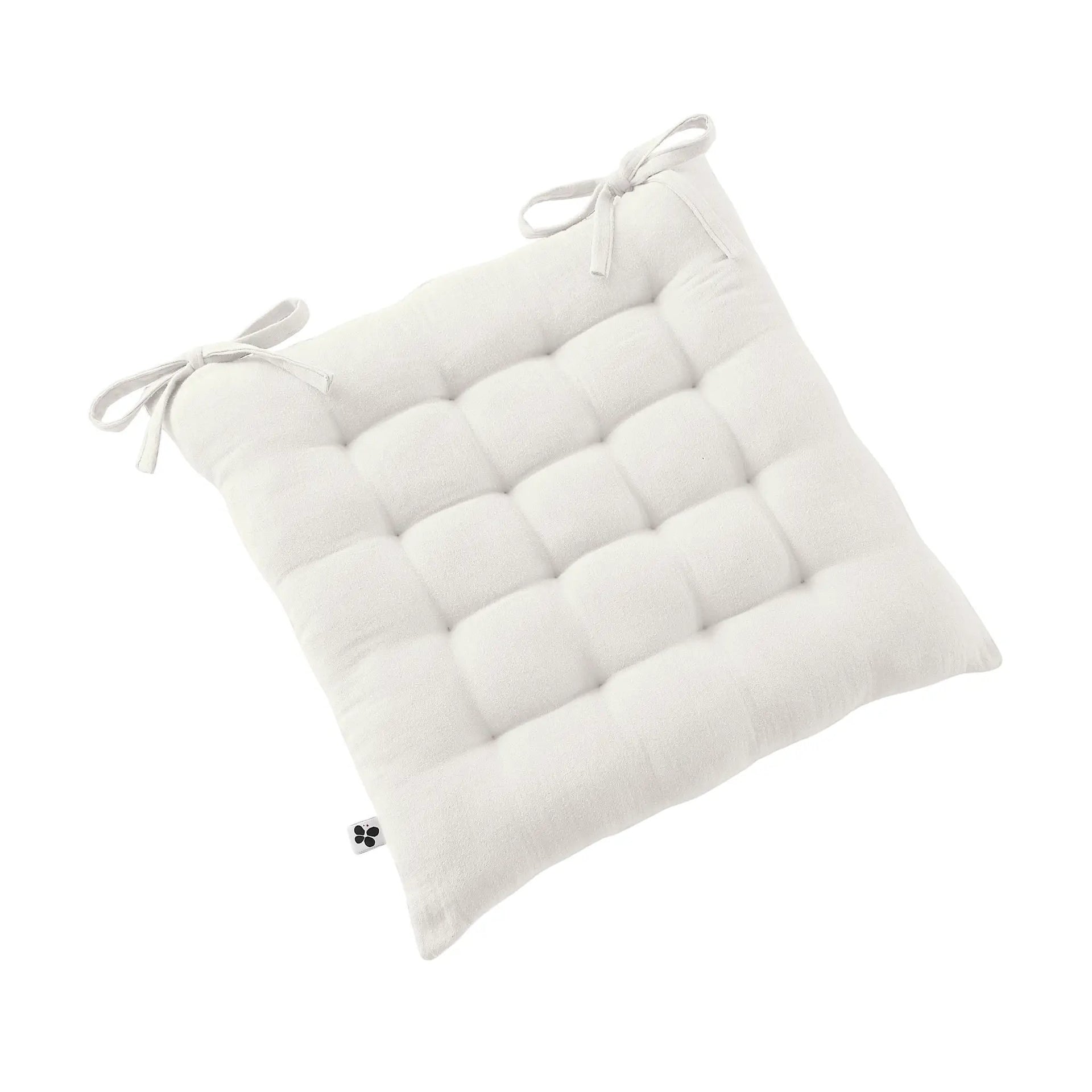 Assise matelassée 16 points 40 x 40 cm Gaze de coton unie GAÏA Chantilly by L'effet papillon