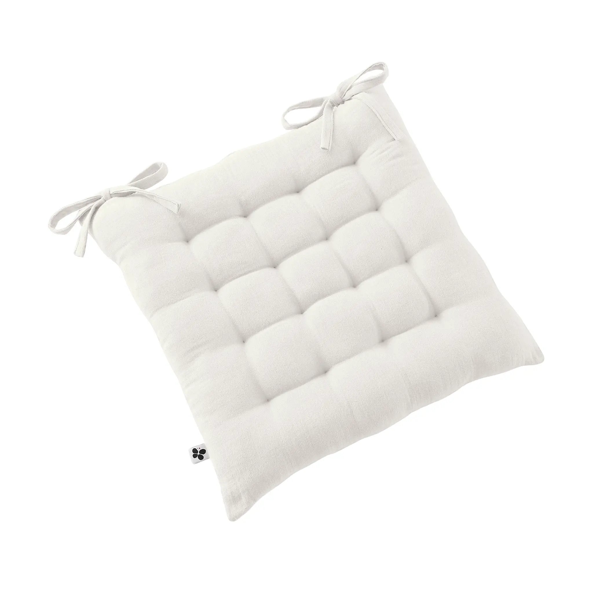 Assise matelassée 16 points 40 x 40 cm Gaze de coton unie GAÏA Chantilly by L'effet papillon