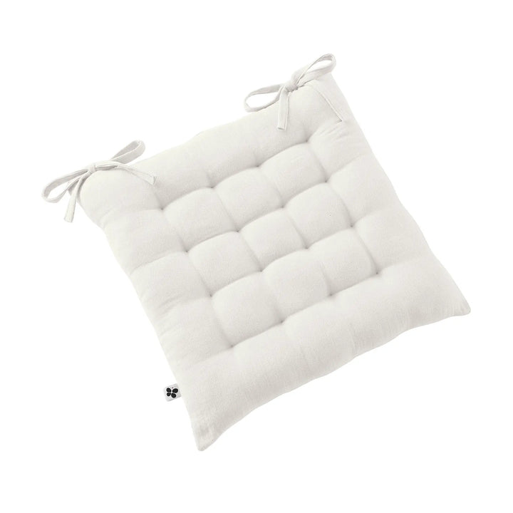 Assise matelassée 16 points 40 x 40 cm Gaze de coton unie GAÏA Chantilly by L'effet papillon