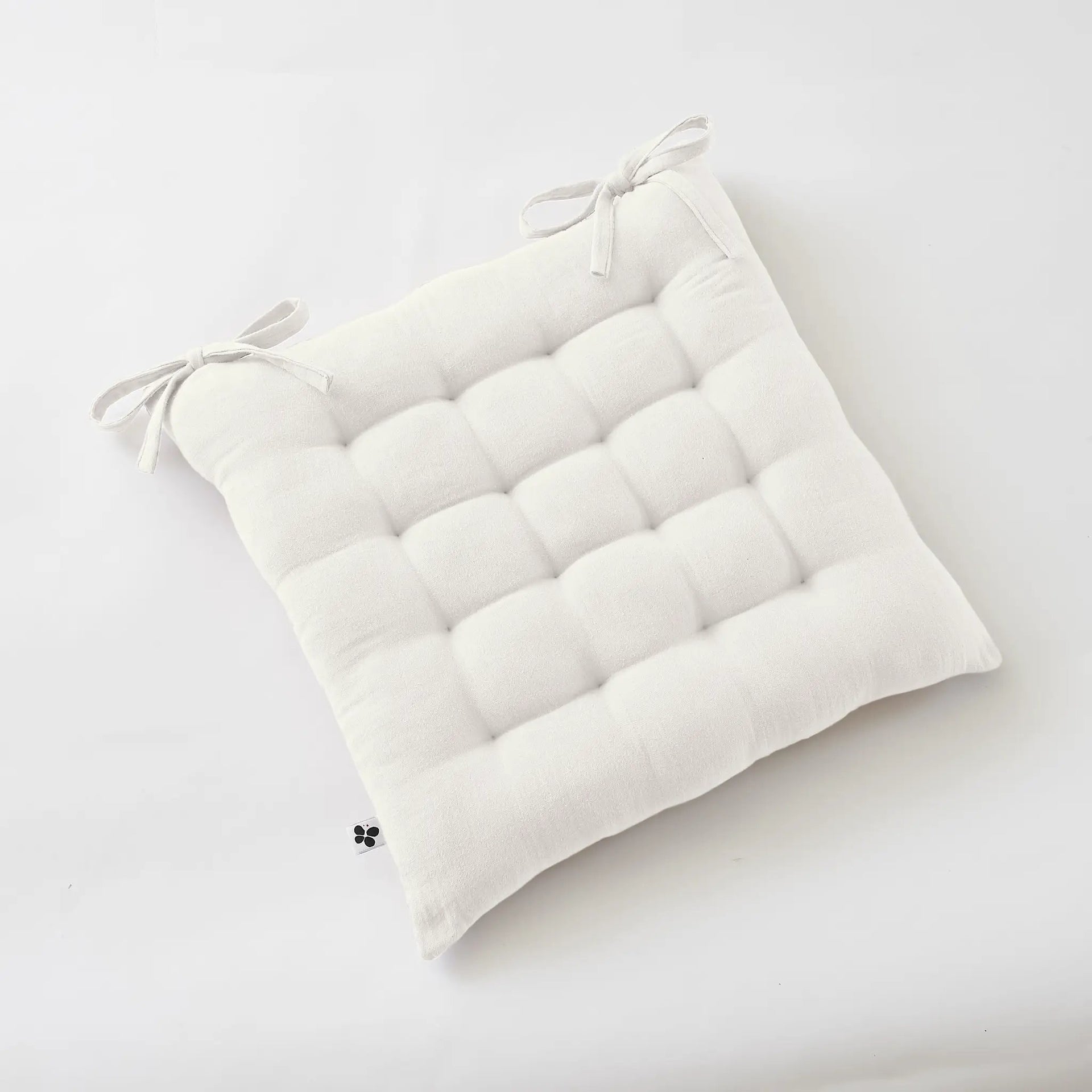 Assise matelassée 16 points 40 x 40 cm Gaze de coton unie GAÏA Chantilly by L'effet papillon