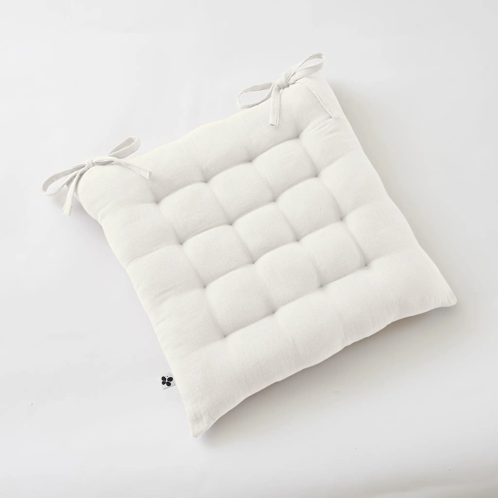 Assise matelassée 16 points 40 x 40 cm Gaze de coton unie GAÏA Chantilly by L'effet papillon