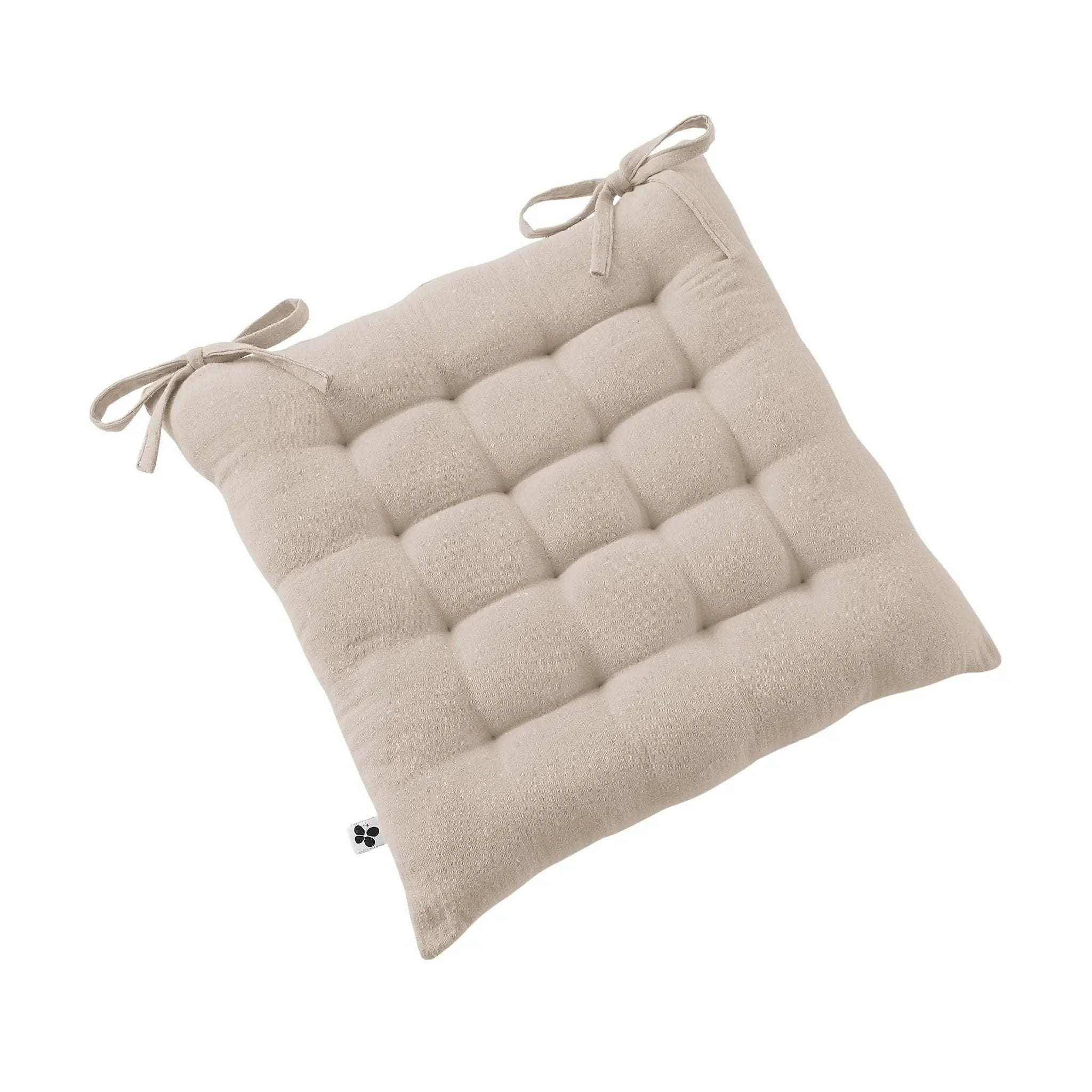 Assise matelassée 16 points 40 x 40 cm Gaze de coton unie GAÏA Pampa by L'effet papillon
