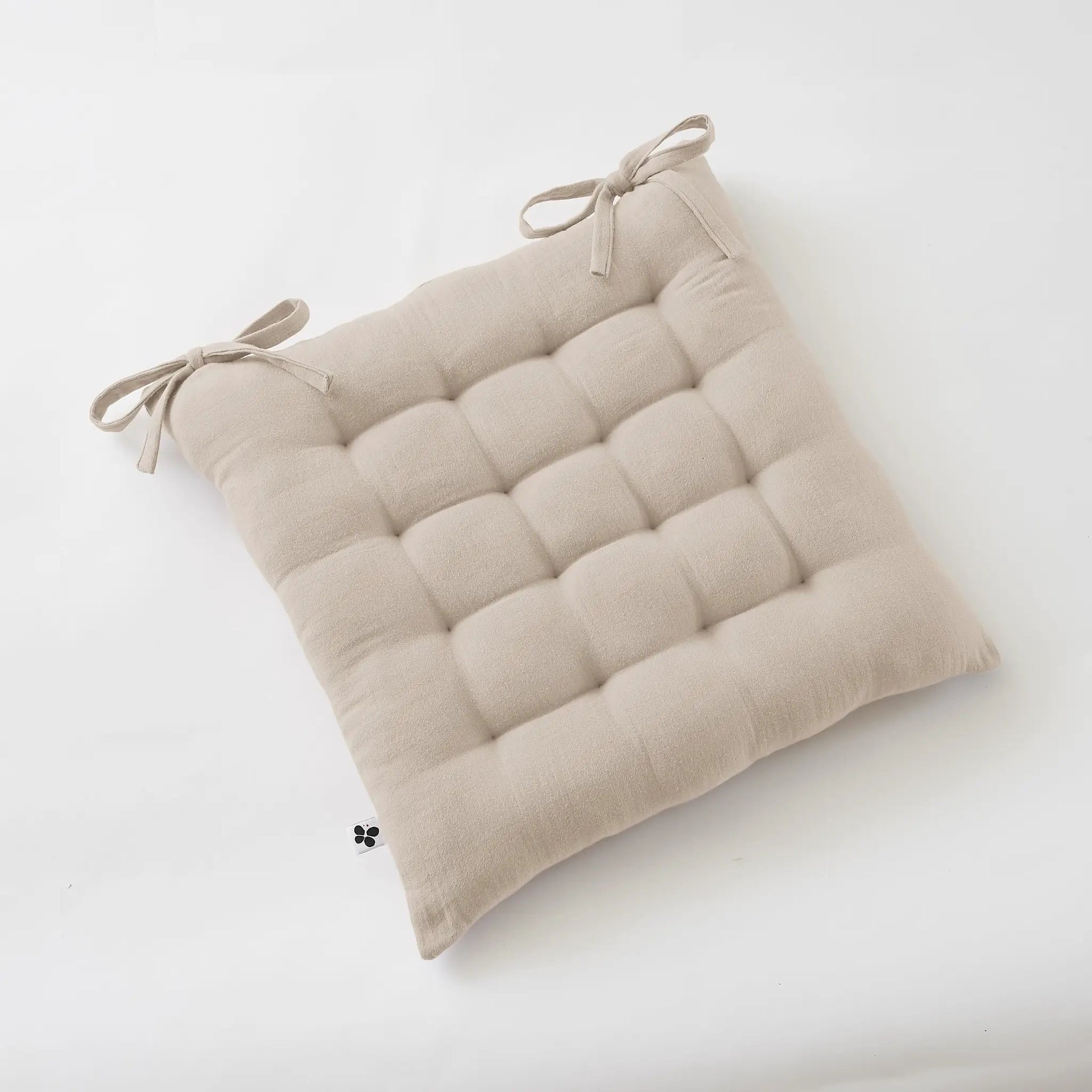 Assise matelassée 16 points 40 x 40 cm Gaze de coton unie GAÏA Pampa by L'effet papillon