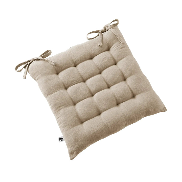 Assise matelassée 16 points 40 x 40 cm Gaze de coton unie GAÏA Ficelle by L'effet papillon