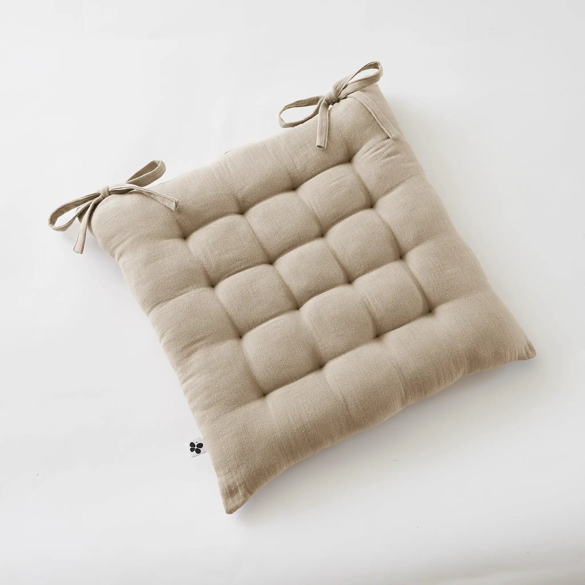 Assise matelassée 16 points 40 x 40 cm Gaze de coton unie GAÏA Ficelle by L'effet papillon