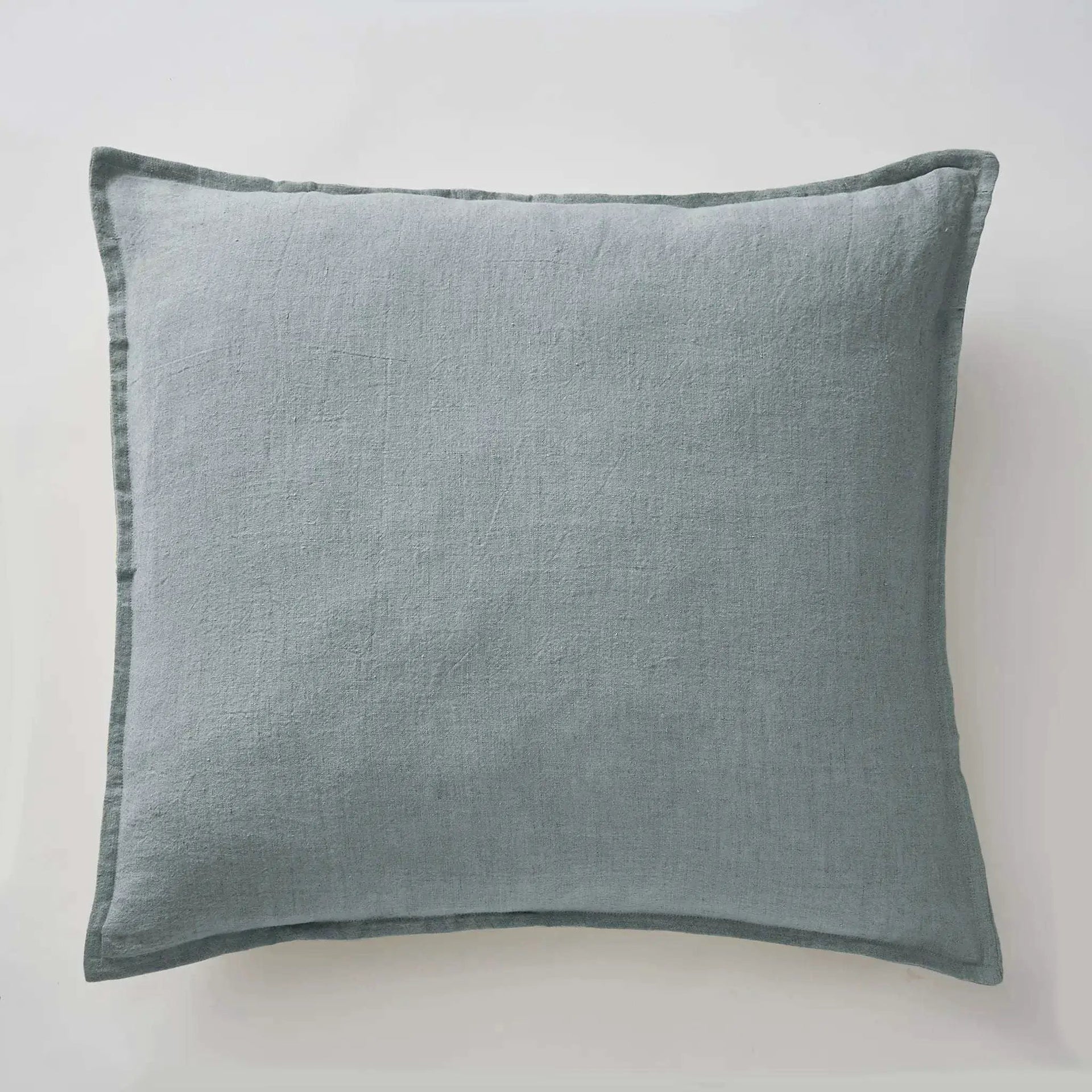 Taie d'oreiller 60 x 60 cm Lin lavé SOLINE Azur by L'effet papillon