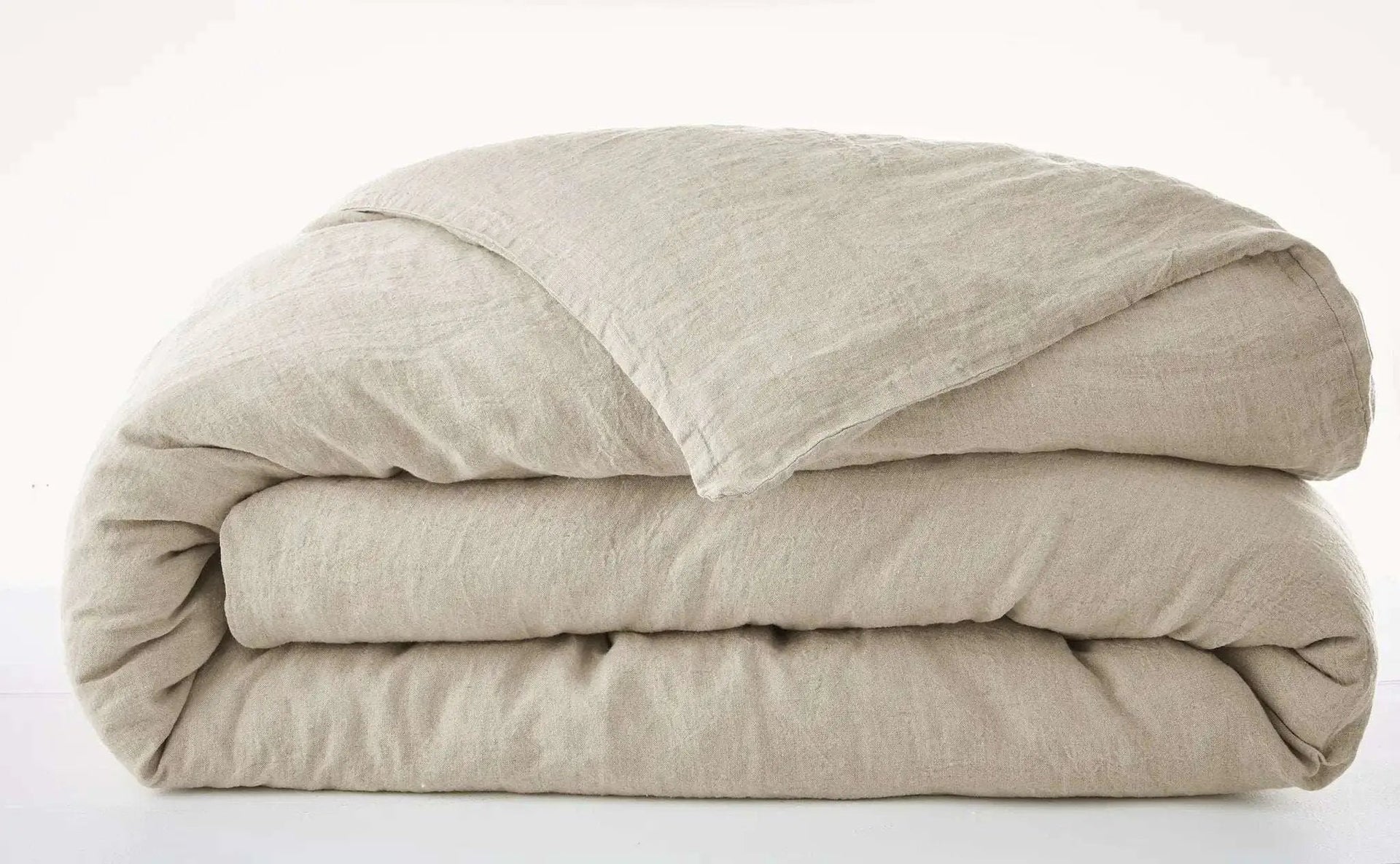 Housse de couette Lin lavé SOLINE Sable by L'effet papillon