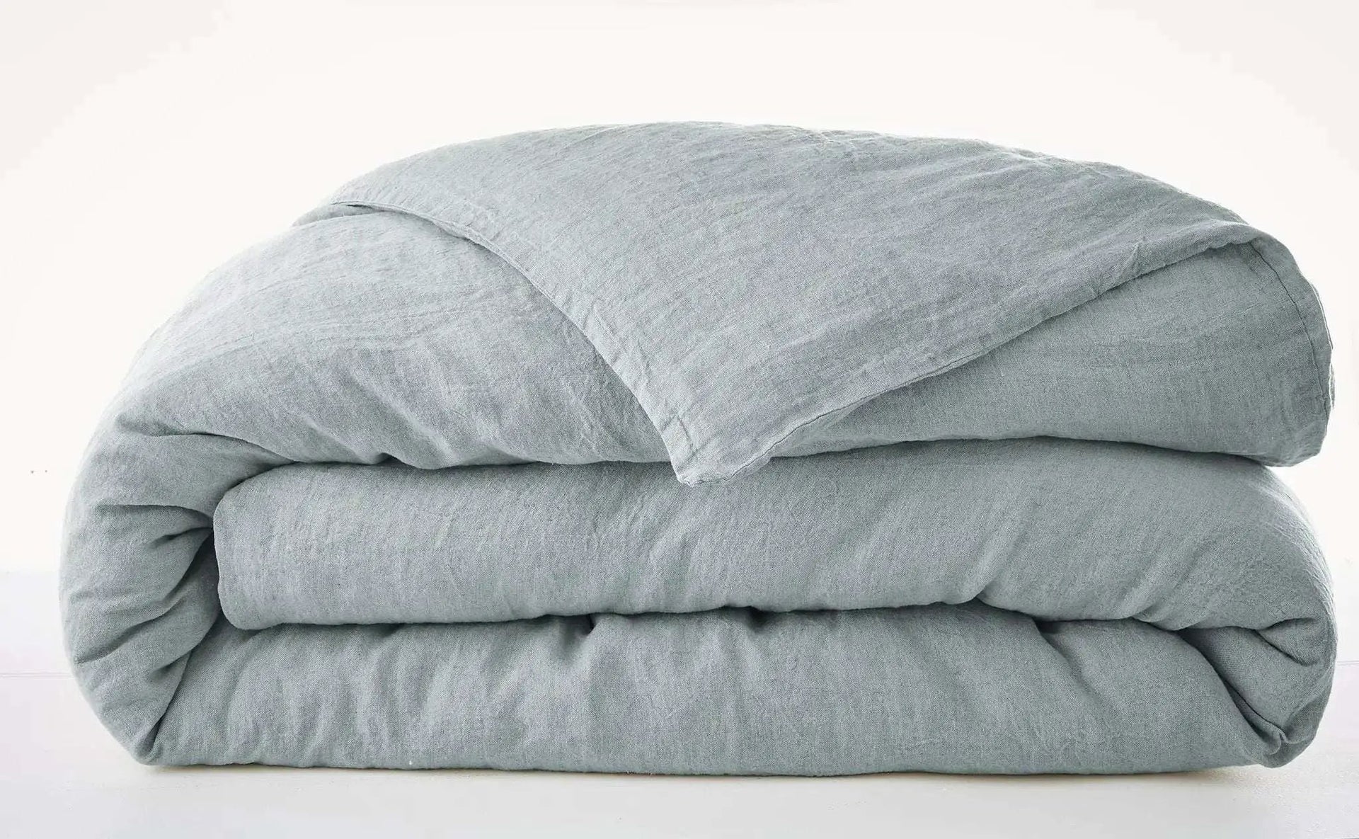 Housse de couette Lin lavé SOLINE Azur by L'effet papillon