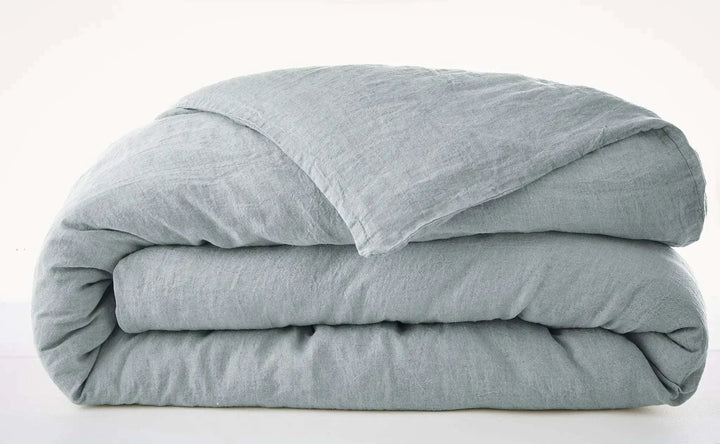 Housse de couette Lin lavé SOLINE Azur by L'effet papillon