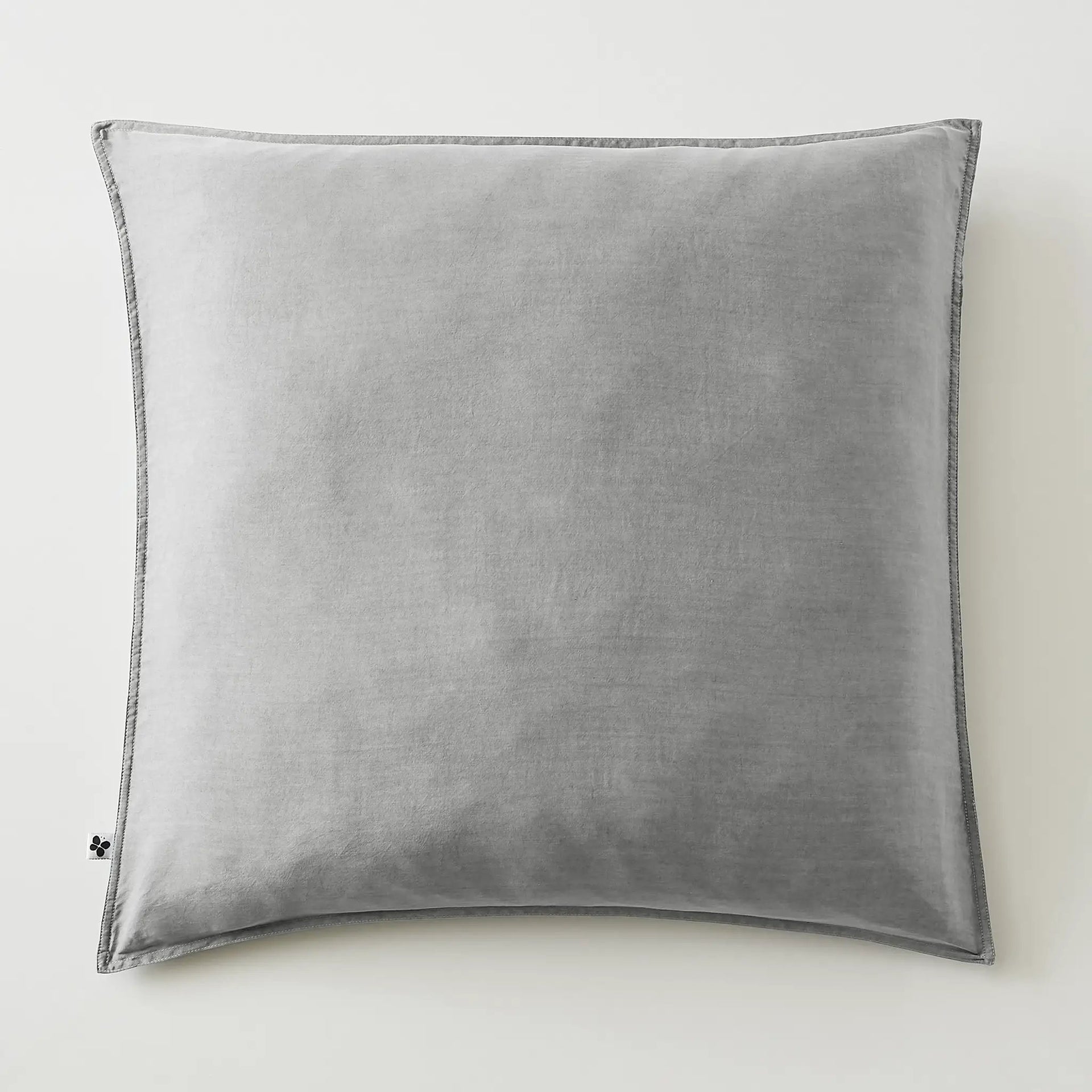 Taie d'oreiller 80 x 80 cm Lyocell uni LYSANDRE Granit by L'effet papillon