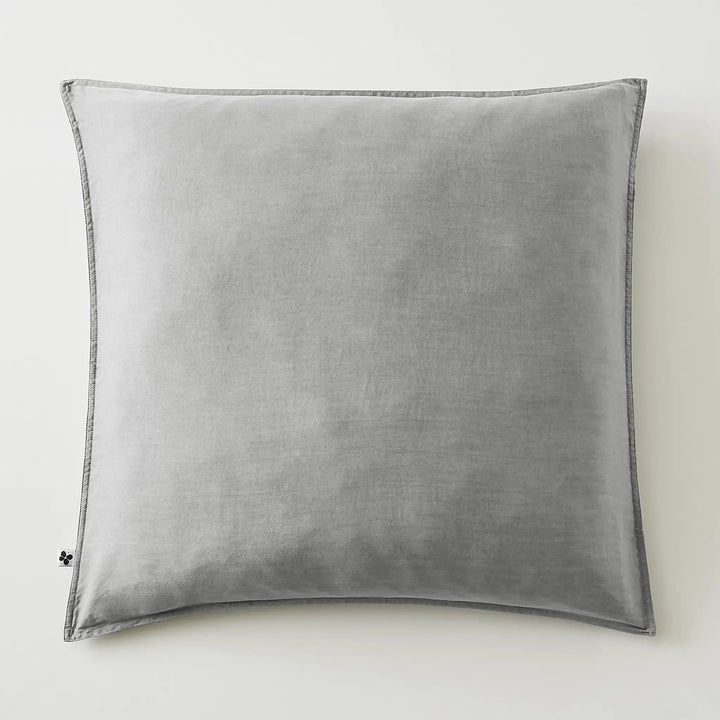 Taie d'oreiller 80 x 80 cm Lyocell uni LYSANDRE Granit by L'effet papillon