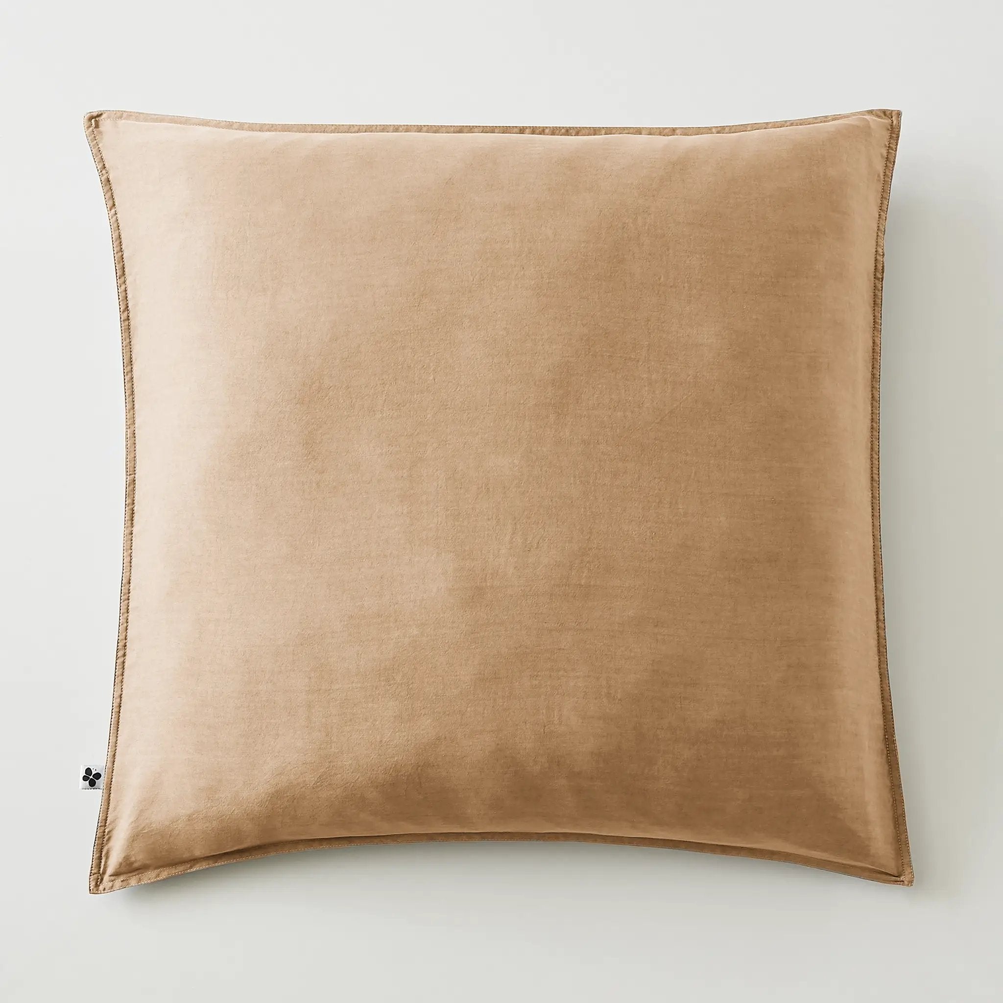 Taie d'oreiller 80 x 80 cm Lyocell uni LYSANDRE Camel by L'effet papillon