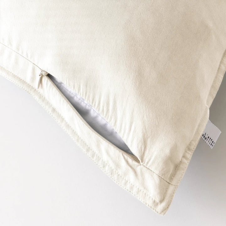 Taie d'oreiller 80 x 80 cm Lyocell uni LYSANDRE Pampa by L'effet papillon