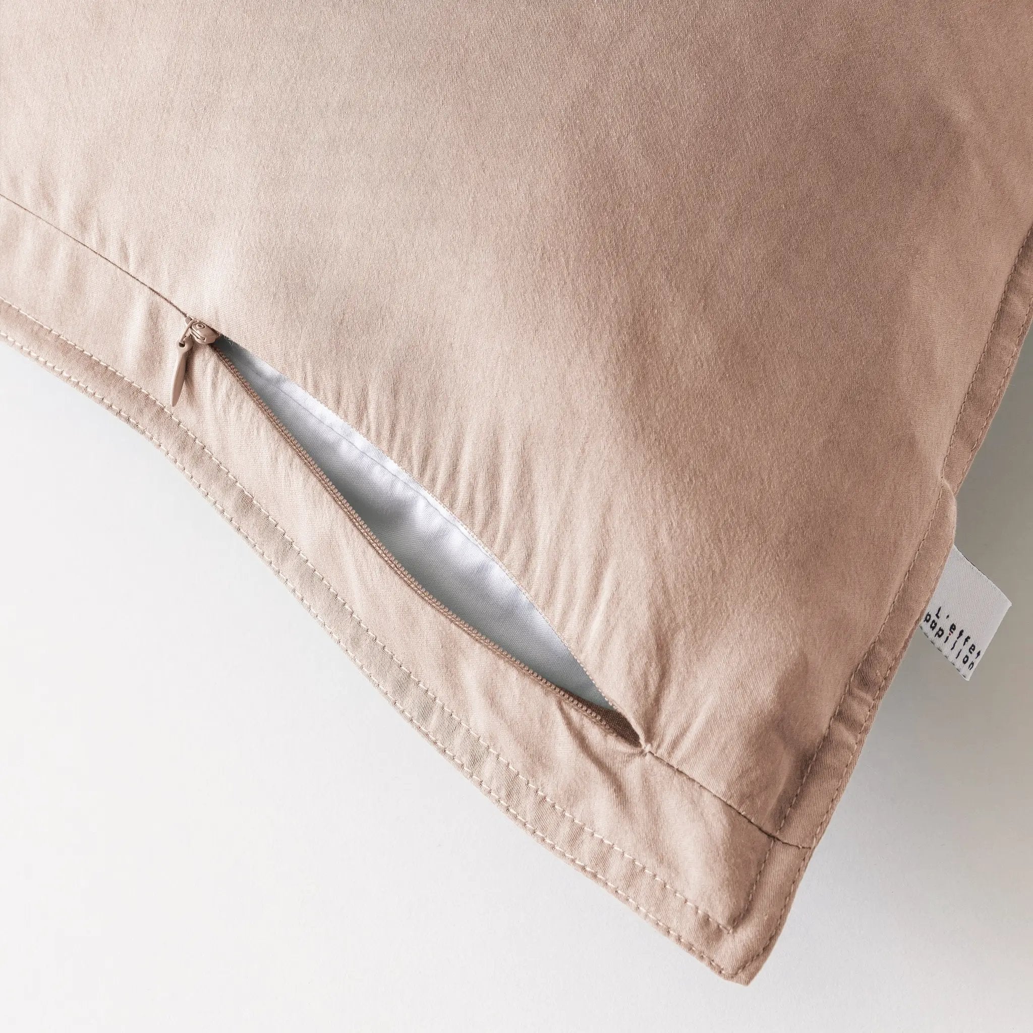 Taie d'oreiller 80 x 80 cm Lyocell uni LYSANDRE Blush by L'effet papillon