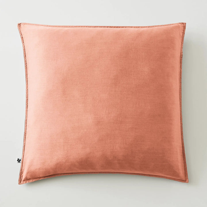 Taie d'oreiller 80 x 80 cm Lyocell uni LYSANDRE Terracotta by L'effet papillon