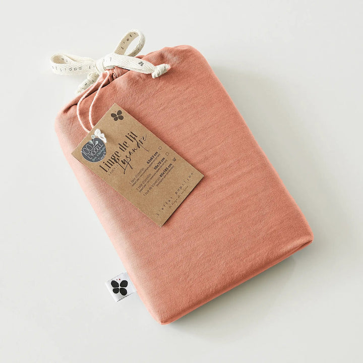 Taie d'oreiller 80 x 80 cm Lyocell uni LYSANDRE Terracotta by L'effet papillon