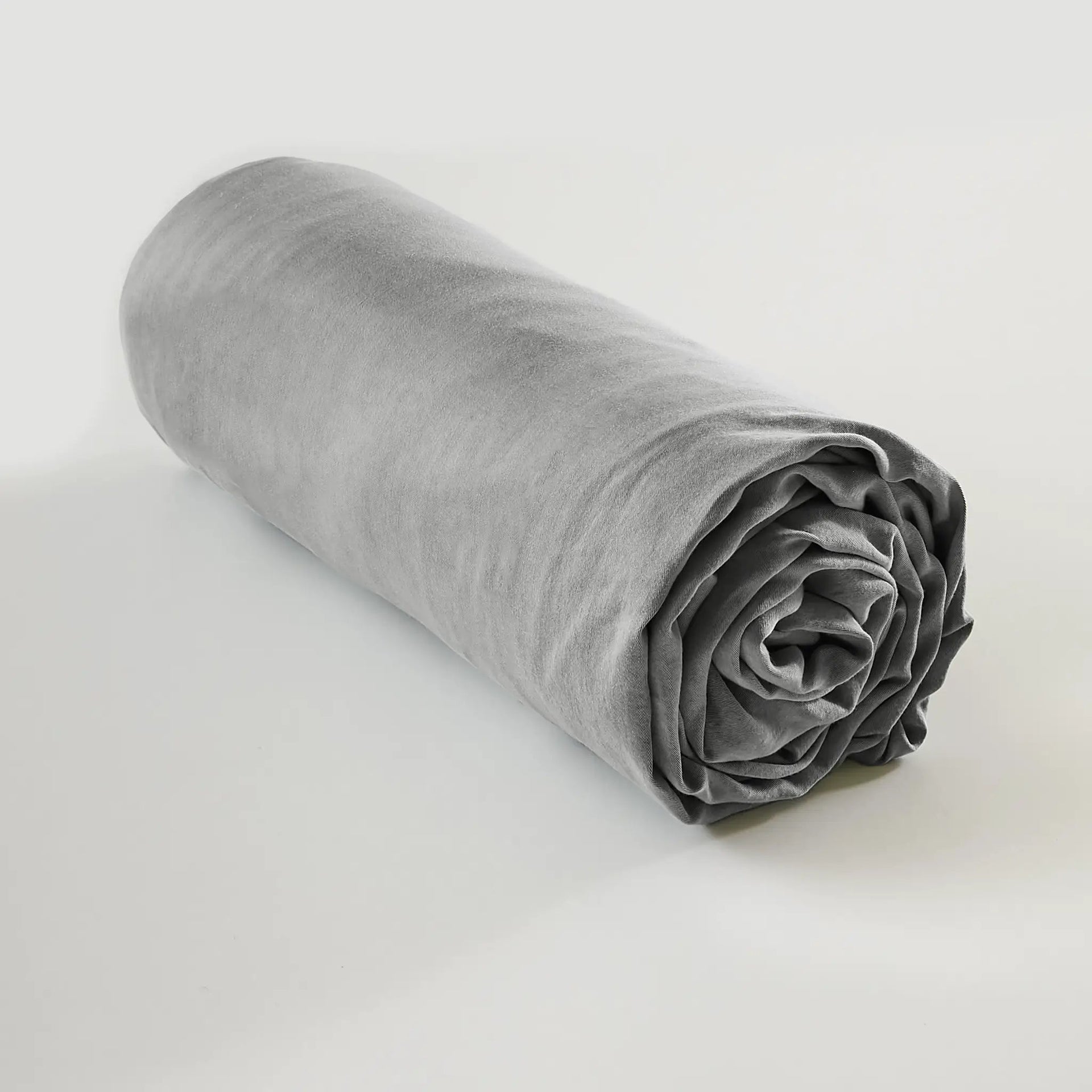 Drap housse 90 x 190 cm Lyocell uni LYSANDRE Granit by L'effet papillon