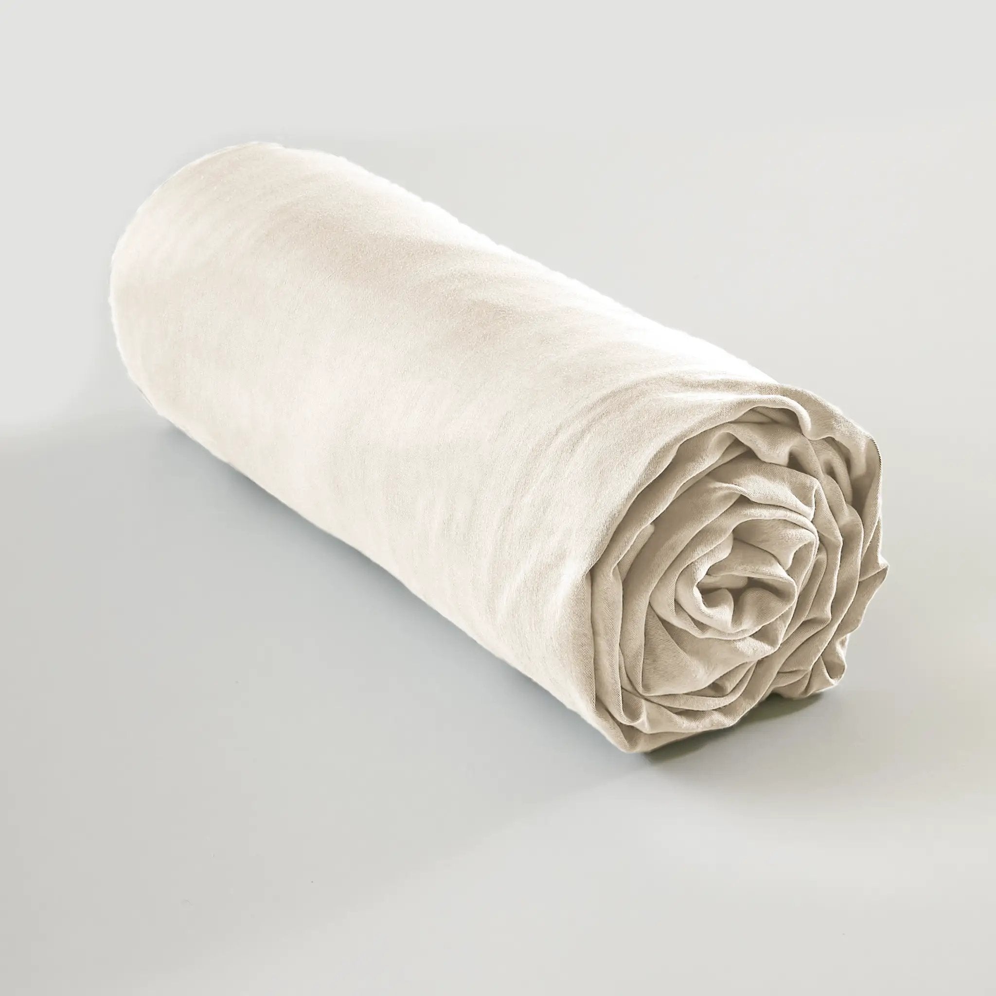 Drap housse 90 x 190 cm Lyocell uni LYSANDRE Pampa by L'effet papillon
