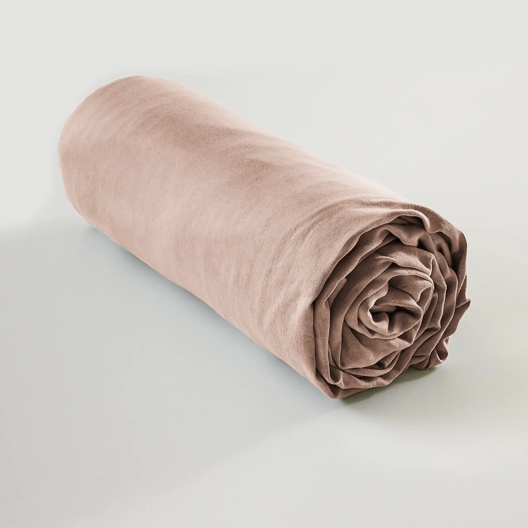 Drap housse 90 x 190 cm Lyocell uni LYSANDRE Blush by L'effet papillon