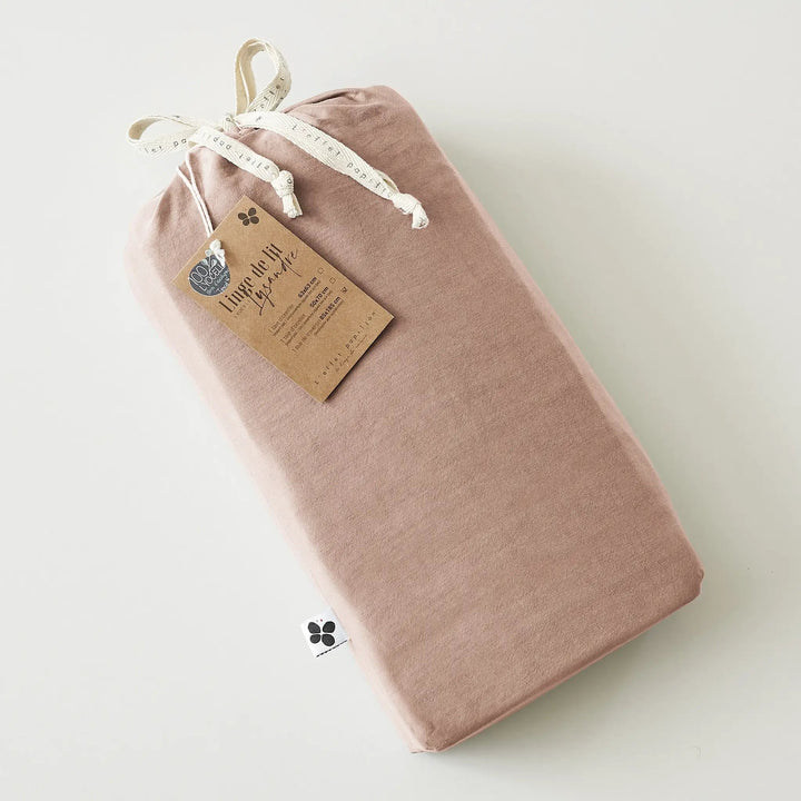 Drap housse 90 x 190 cm Lyocell uni LYSANDRE Blush by L'effet papillon