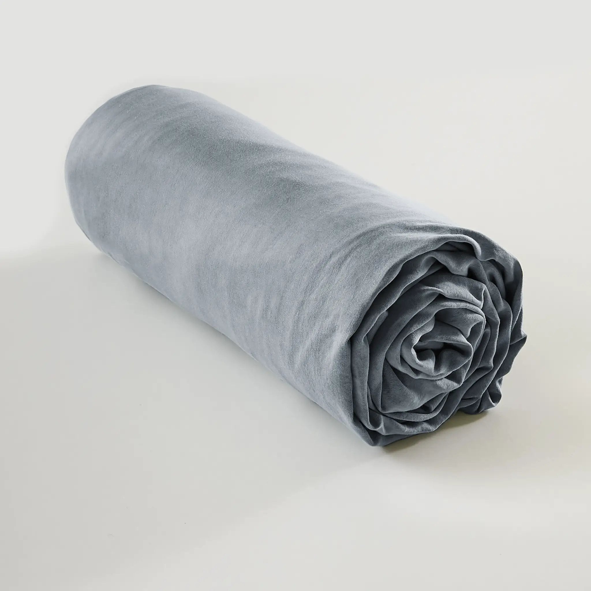 Drap housse 90 x 190 cm Lyocell uni LYSANDRE Stone by L'effet papillon