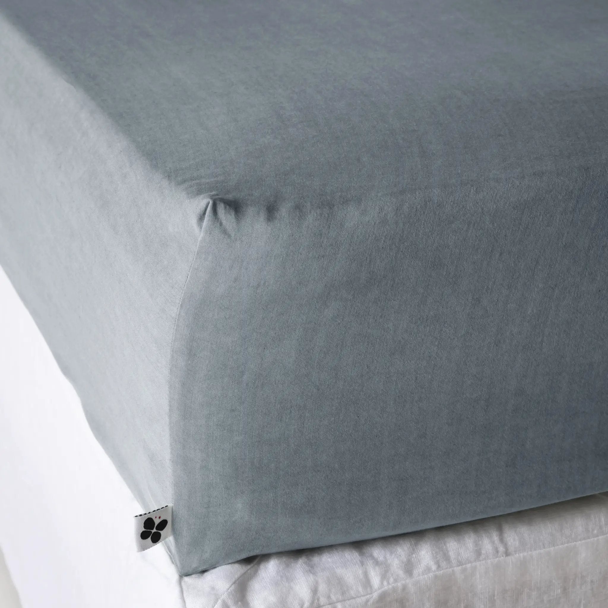 Drap housse 90 x 190 cm Lyocell uni LYSANDRE Stone by L'effet papillon