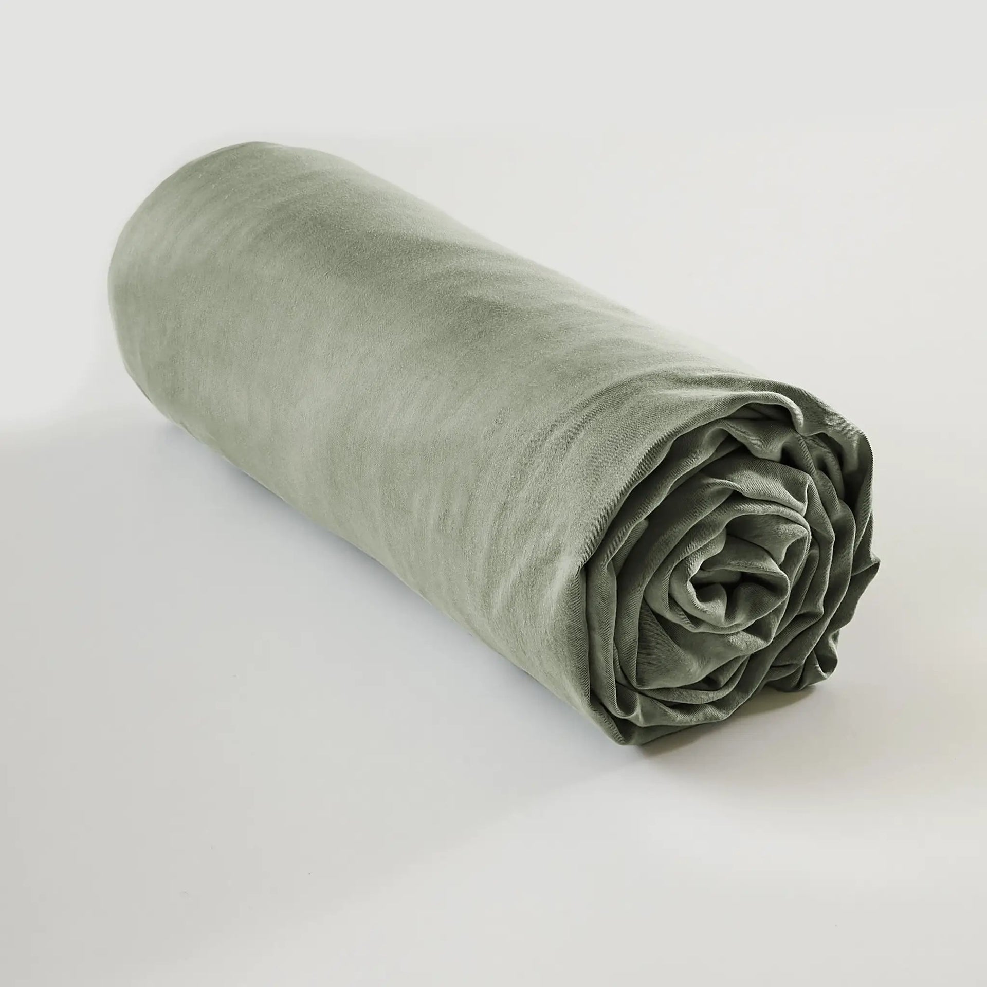 Drap housse 90 x 190 cm Lyocell uni LYSANDRE Thym by L'effet papillon