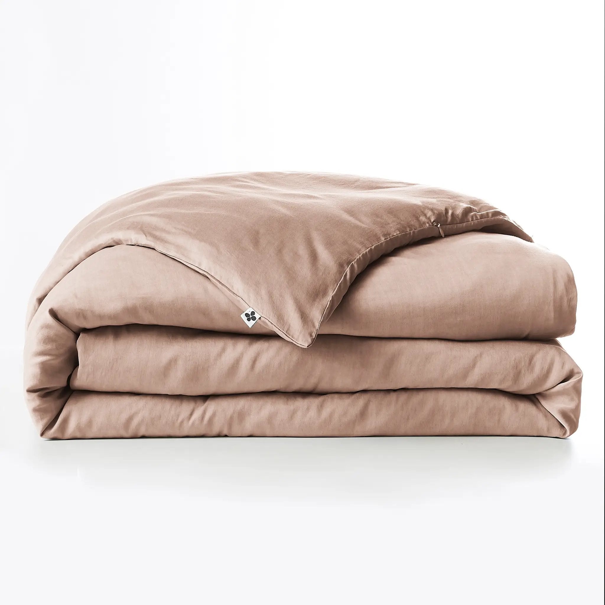 Housse de couette Lyocell uni LYSANDRE Blush 140 x 200 cm