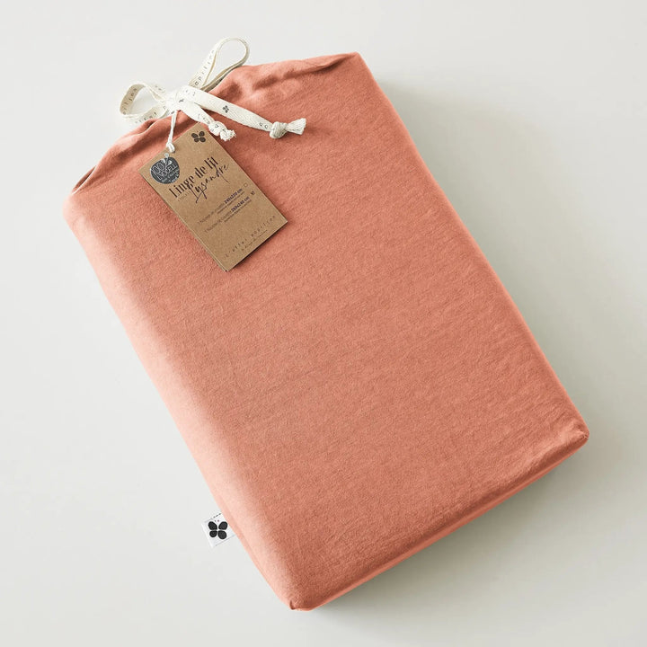 Housse de couette Lyocell uni LYSANDRE Terracotta 140 x 200 cm
