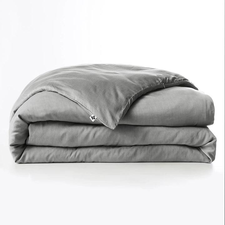 Housse de couette 200 x 200 cm Lyocell uni LYSANDRE Granit by L'effet papillon