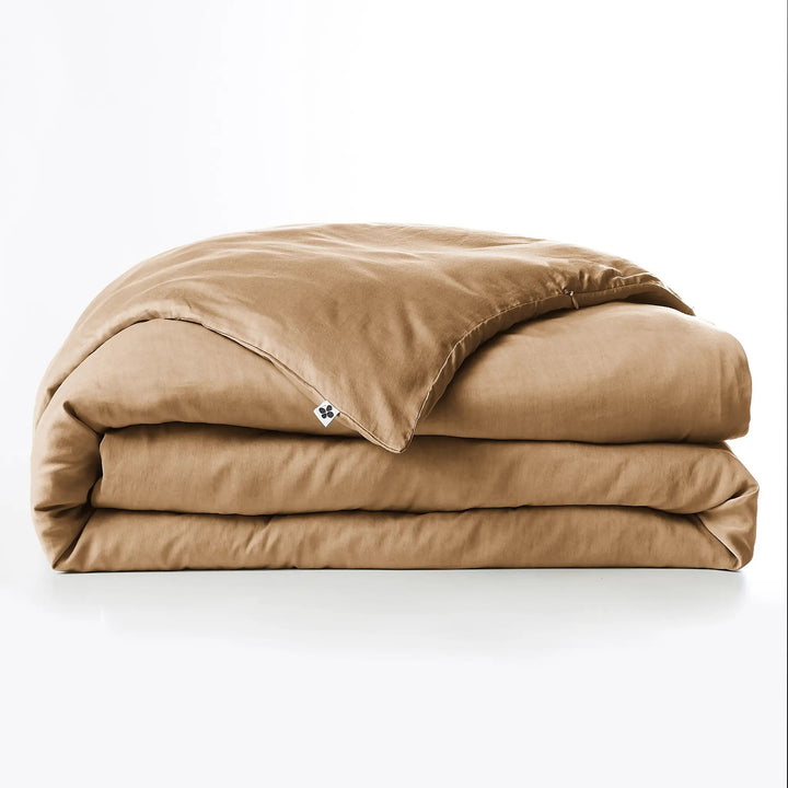 Housse de couette 200 x 200 cm Lyocell uni LYSANDRE Camel by L'effet papillon