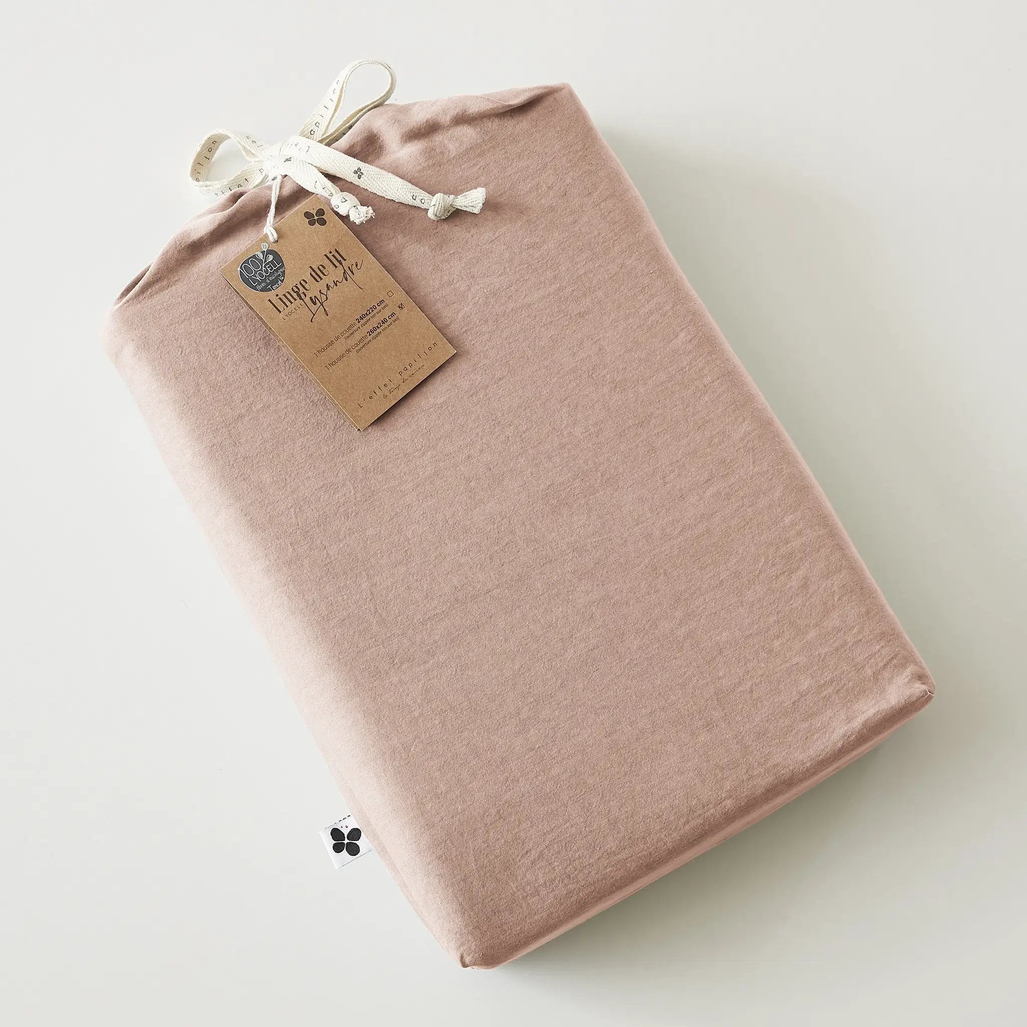 Housse de couette 200 x 200 cm Lyocell uni LYSANDRE Blush by L'effet papillon