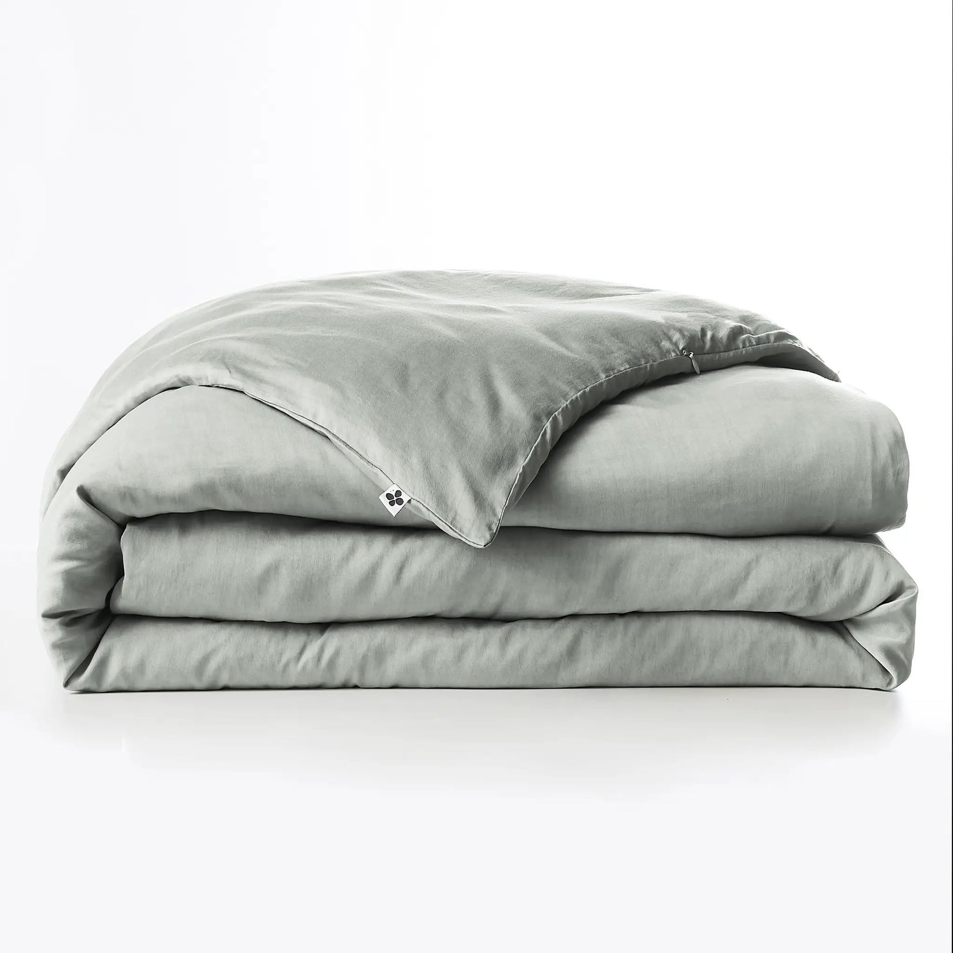 Housse de couette 200 x 200 cm Lyocell uni LYSANDRE Lichen by L'effet papillon