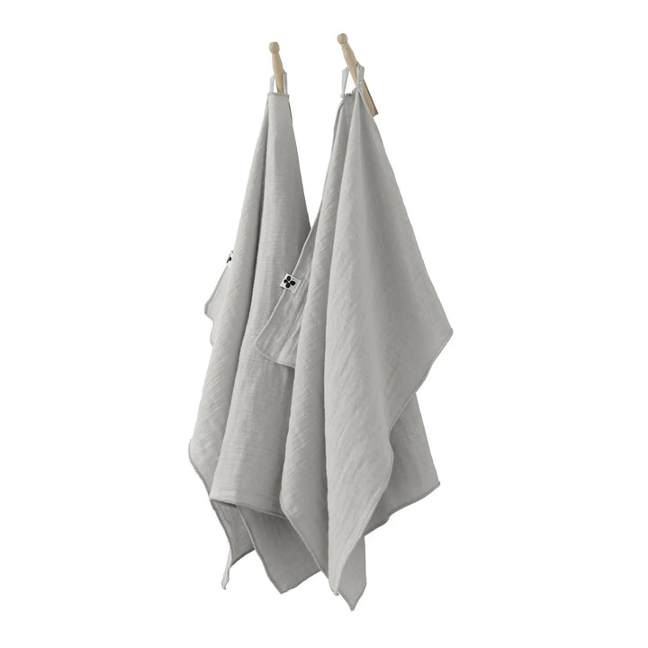 Lot de 2 essuie-mains 50 x 70 cm Gaze de coton unie GAÏA Nuage by L'effet papillon