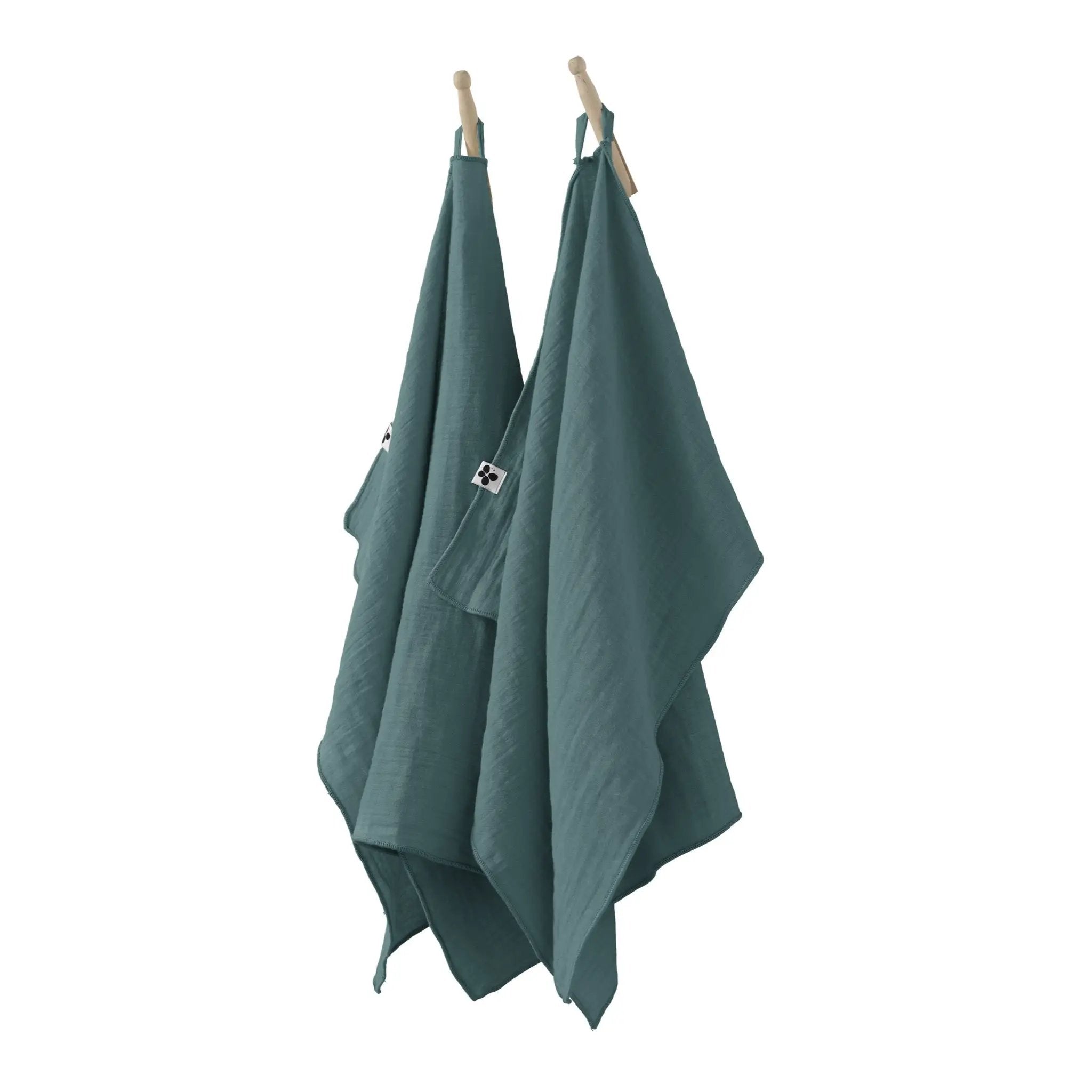 Lot de 2 essuie-mains 50 x 70 cm Gaze de coton unie GAÏA Canard by L'effet papillon