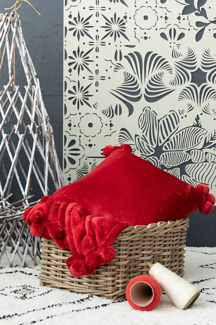 Plaid Tender pompons 130 X 170 by Vivaraise