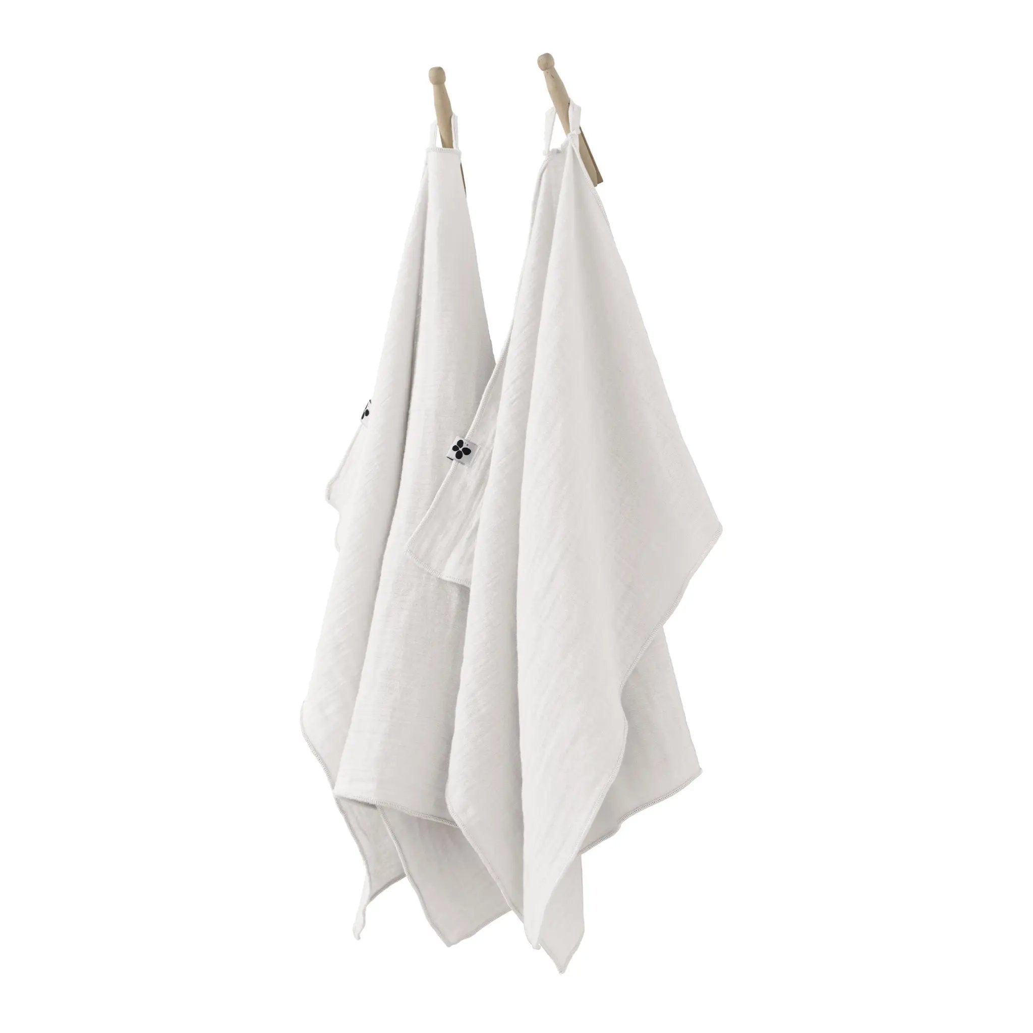 Lot de 2 essuie-mains 50 x 70 cm Gaze de coton unie GAÏA Chantilly by L'effet papillon