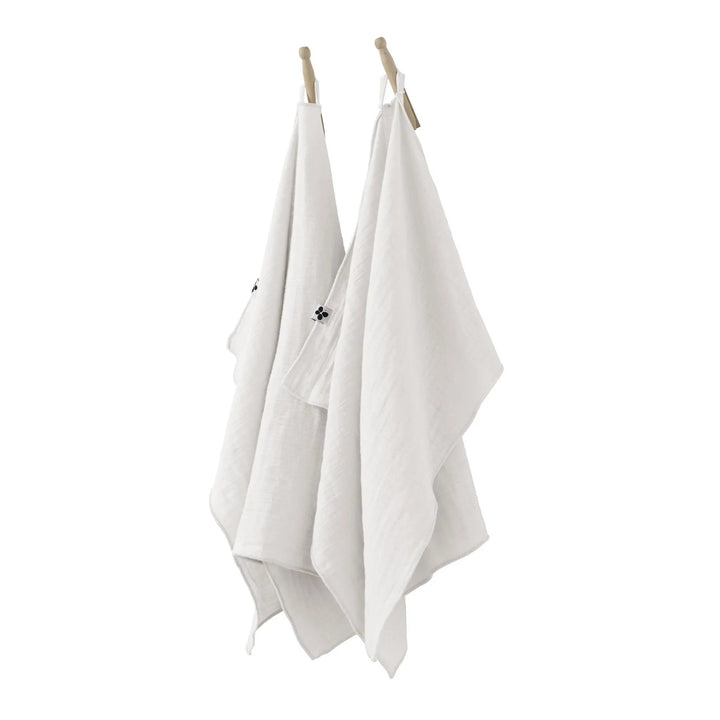Lot de 2 essuie-mains 50 x 70 cm Gaze de coton unie GAÏA Chantilly by L'effet papillon